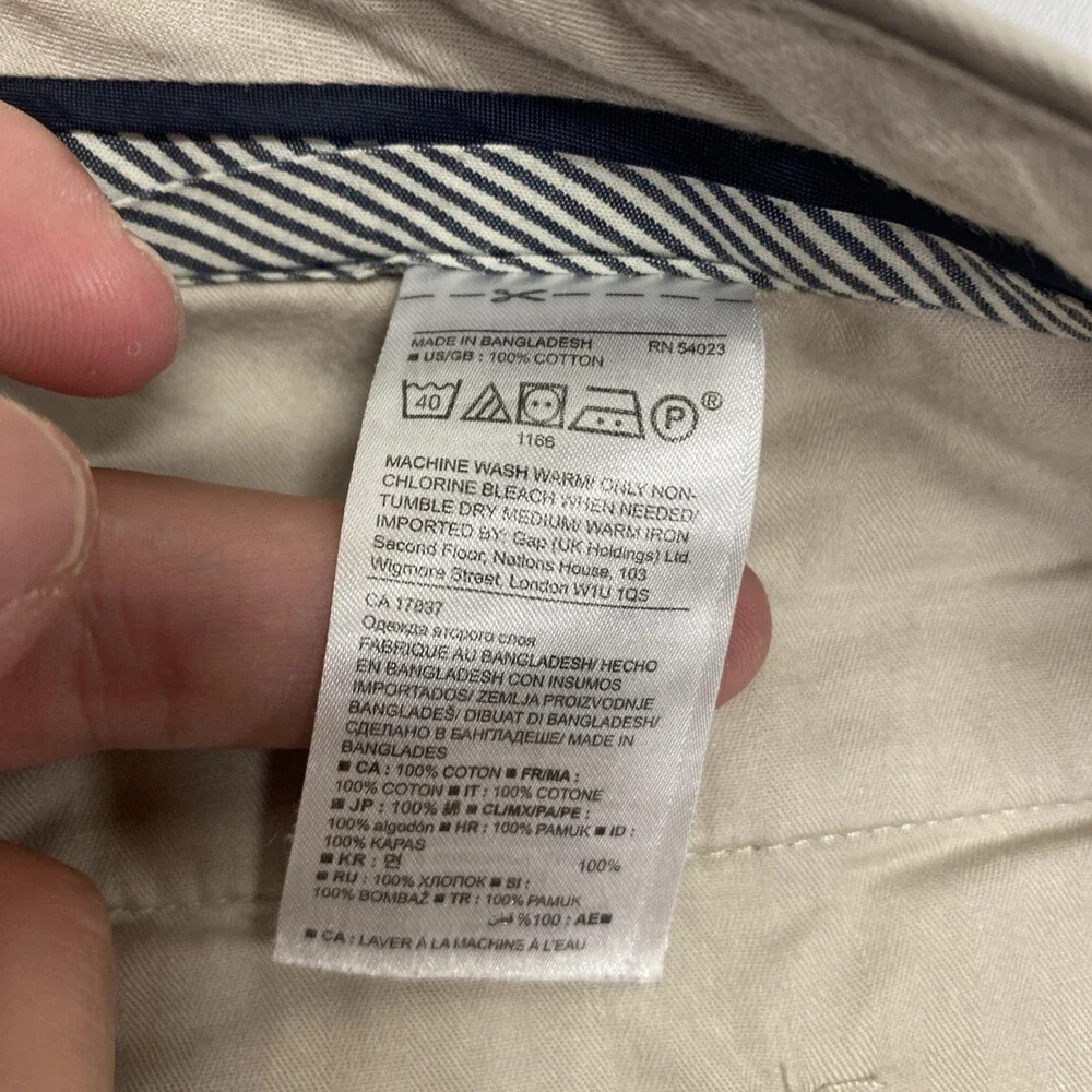 Banana Republic Aiden Chino Khaki Beige Pants Mens 36x32